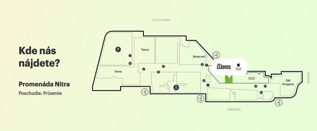 Pôdorys nákupného centra.