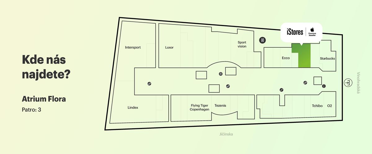 Pôdorys nákupného centra.