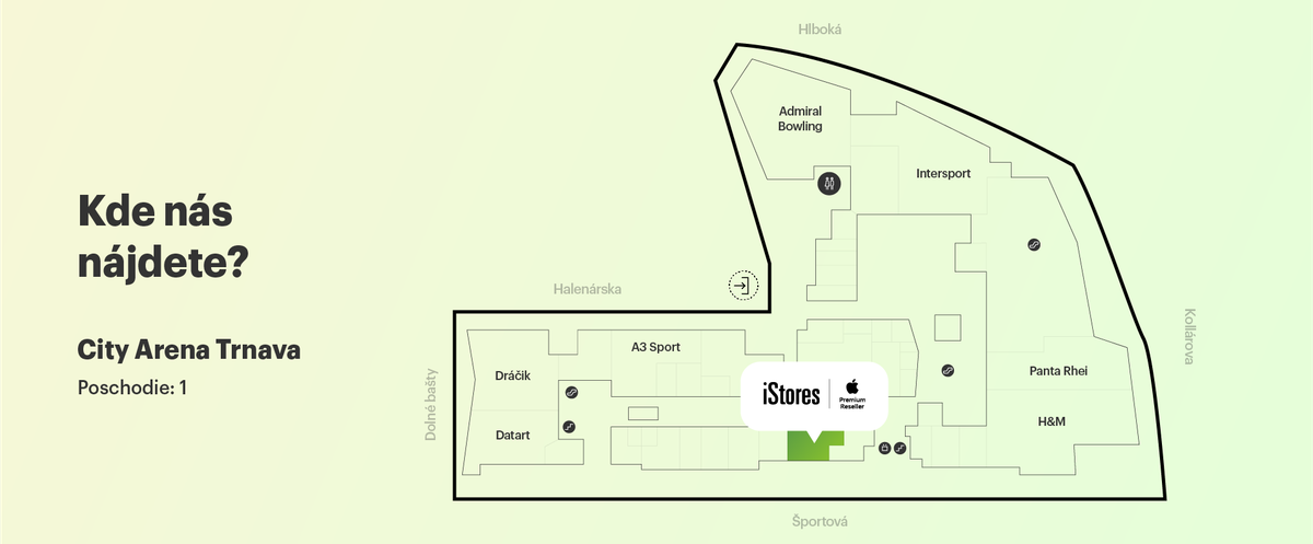 Pôdorys nákupného centra.