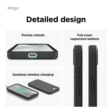 Elago kryt Silicone Case Magsafe pre iPhone 16e/17e - Black