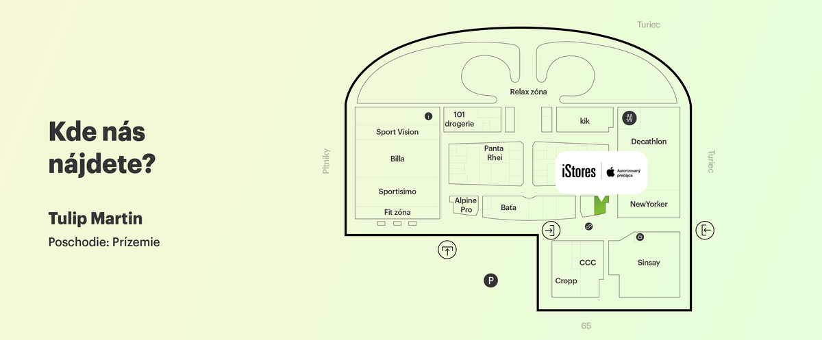 Pôdorys nákupného centra.