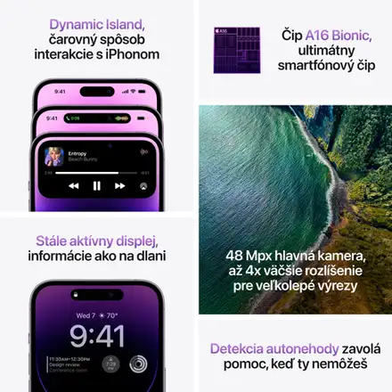 iPhone 14 Pro 128 GB kozmická čierna *Použitý s DPH - Trieda B*