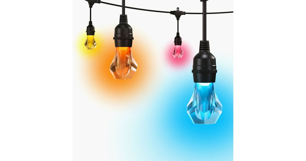 Nanoleaf Matter Smart Multicolor Outdoor String Lights Smarter Kit 15m ...