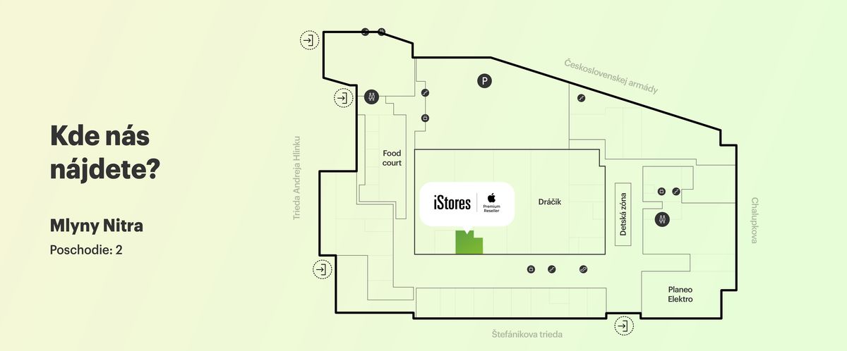 Pôdorys nákupného centra.