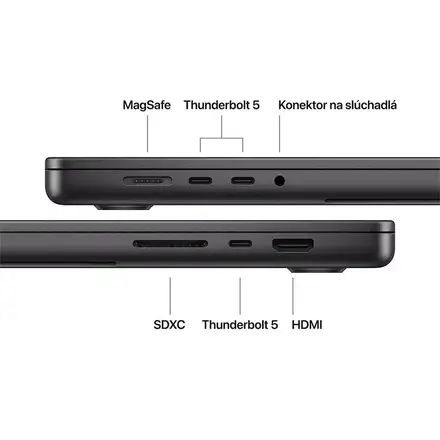 MacBook Pro 16" Apple M5 Pro 18C CPU 20C GPU 48GB 1TB Kozmický čierny INT English